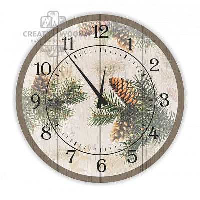 Обои Новый Год, Часы, Creative Wood Обои Новый Год, Часы, Creative Wood